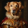 Golden Retriever Portraits Wall Art | Renaissance style