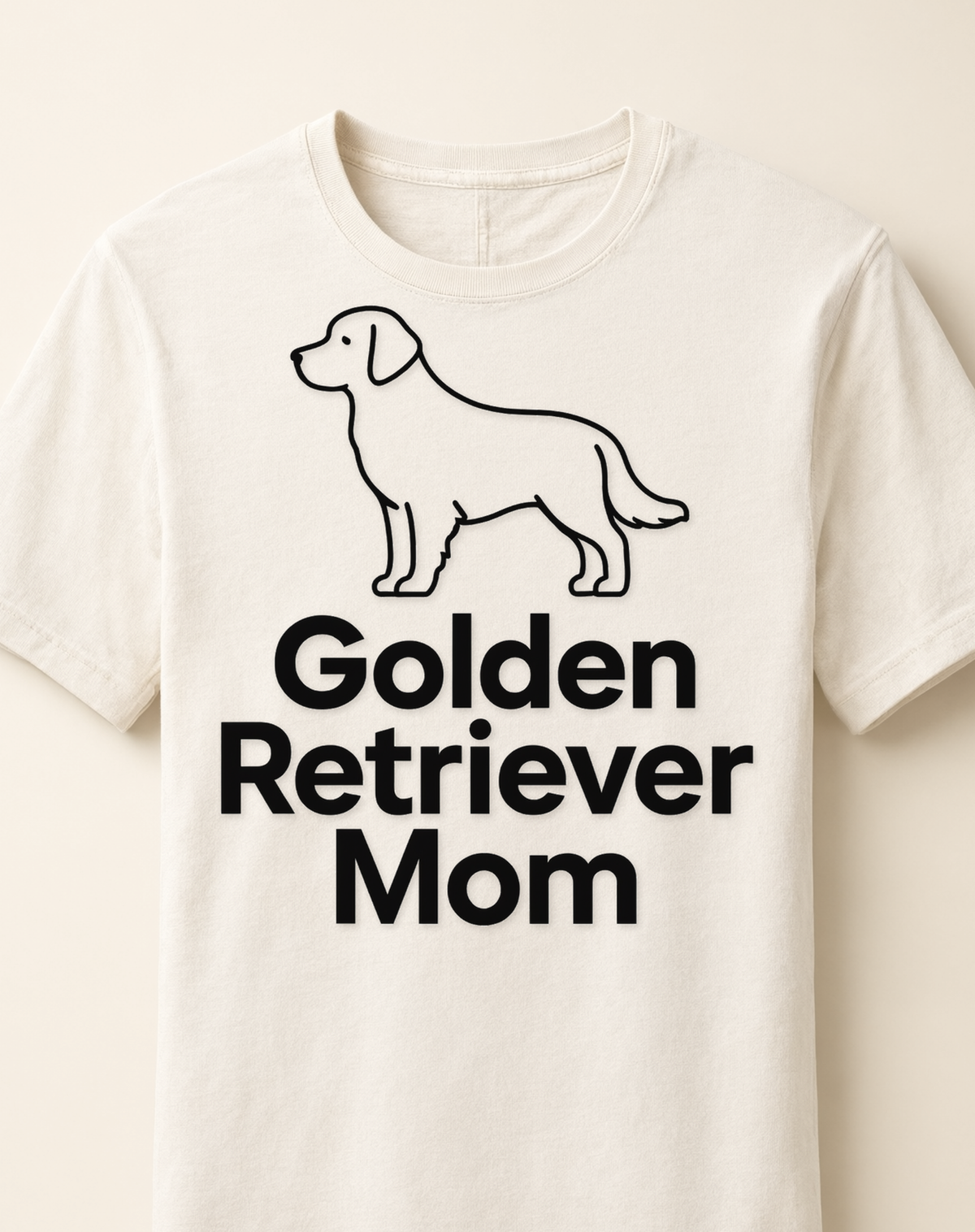 golden-retriever-mom-tee mockup detail