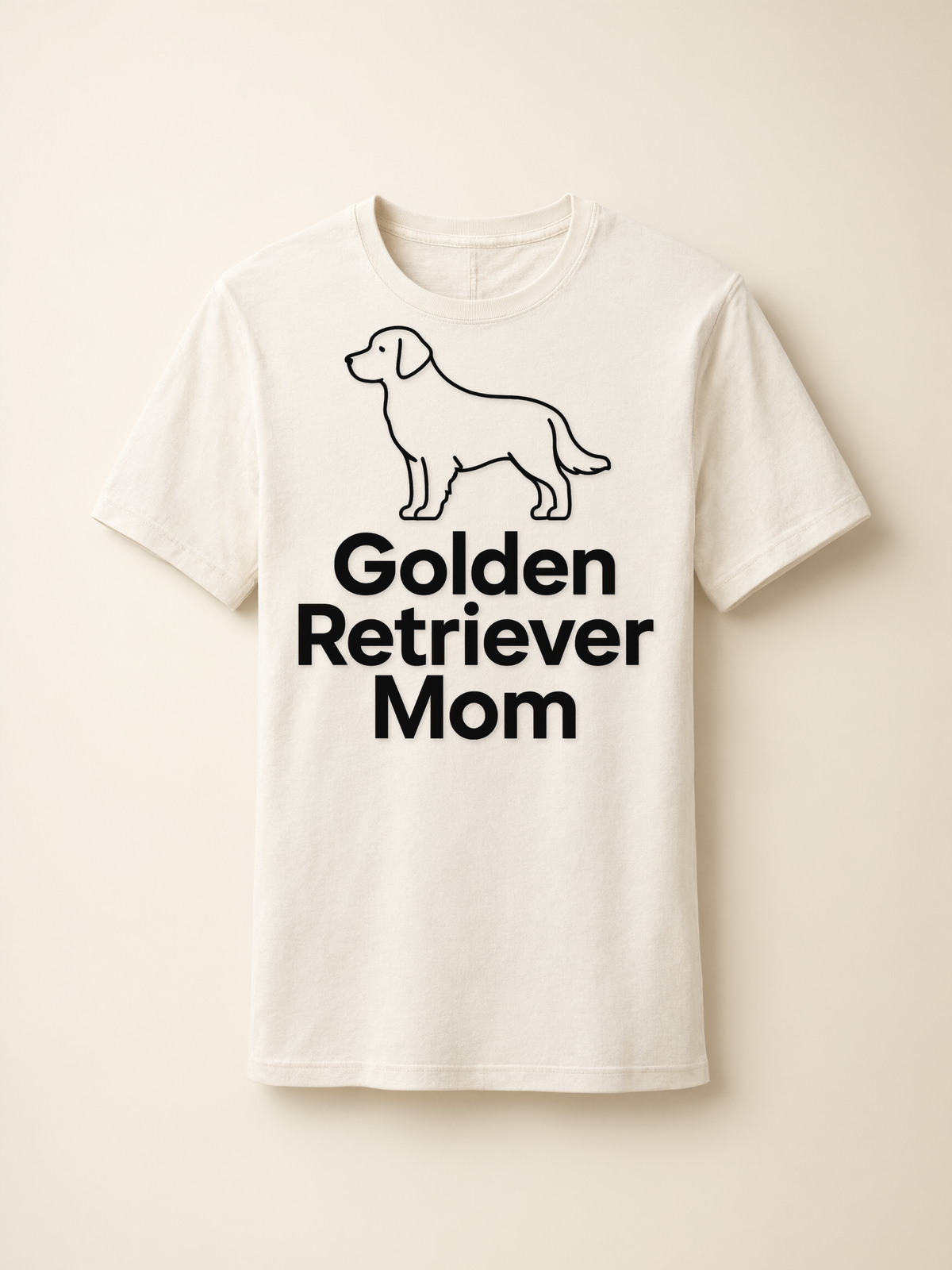 golden-retriever-mom-tee mockup flat