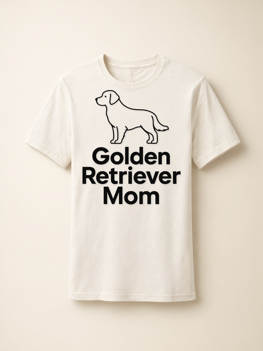 golden-retriever-mom-tee mockup flat