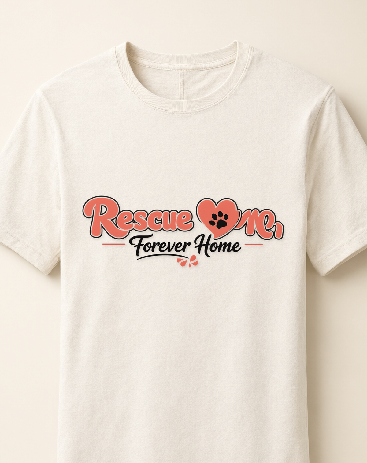 rescue-mom-forever-home-tee mockup detail