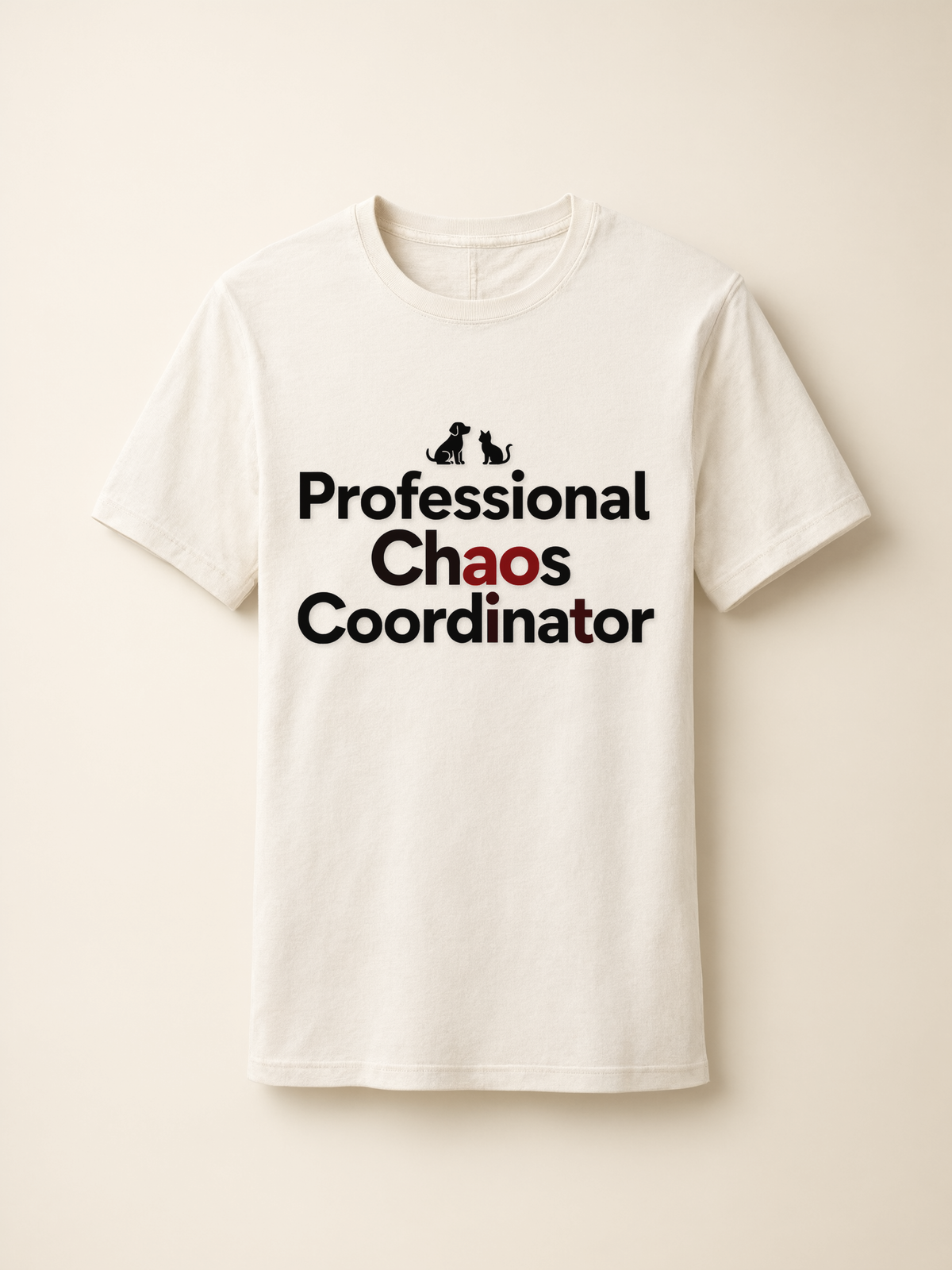 professional-chaos-coordinator-tee mockup flat