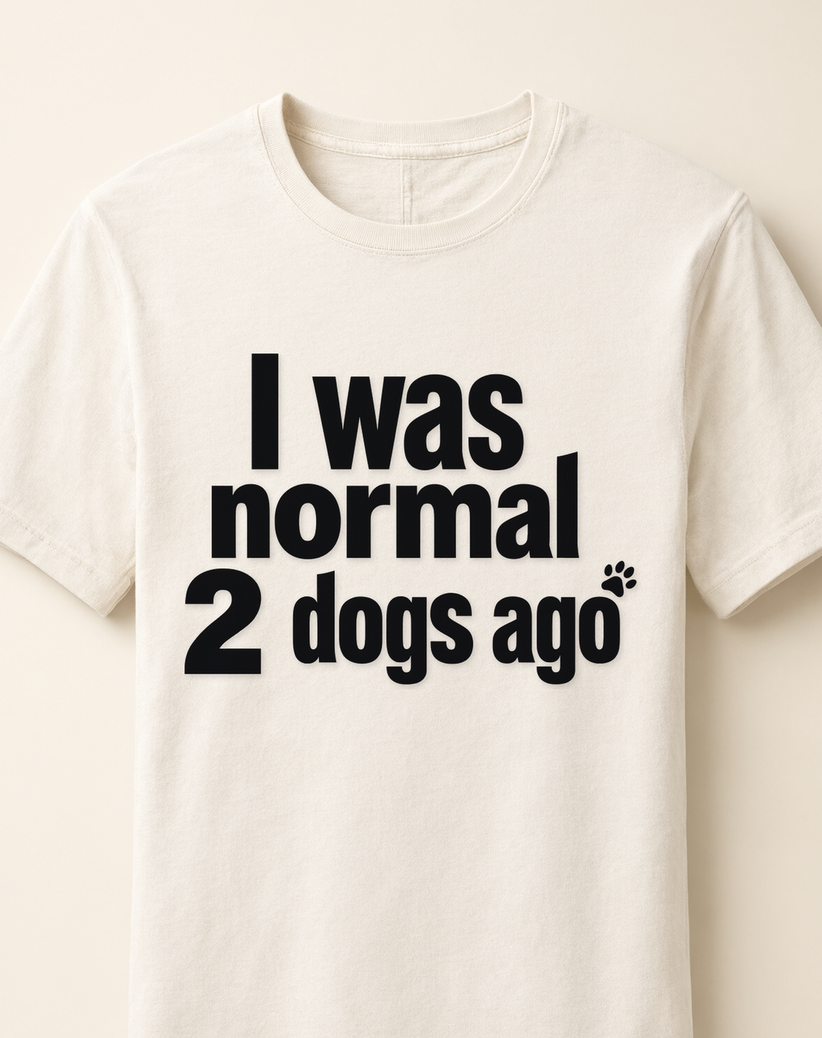 dog-dad-i-was-normal-tee mockup detail