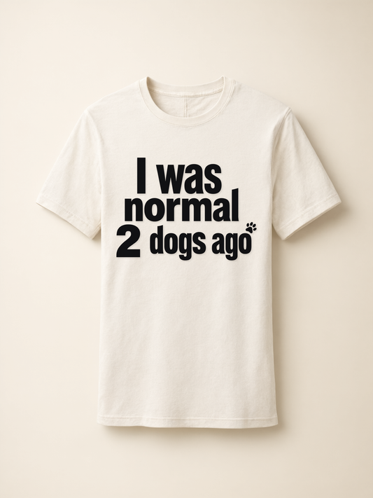 dog-dad-i-was-normal-tee mockup flat